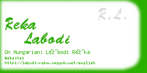 reka labodi business card